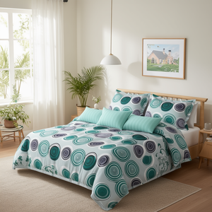 Ensemble de draps en coton de style américain Rosy Angel, 4 pièces, taille King, 60x90 pouces, motifs unis et de dessins animés pour hôtels et maisons - Product Image 3