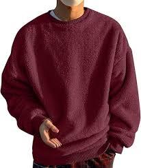 เสื้อสเวตเชิ้ตคอกลมทรงสปอร์ต สีพื้น ผ้าฝรั่งเศสเทอร์รี่ แขนยาว ทรงหลวม สวมใส่สบาย คุณภาพสูง สำหรับผู้ชาย - Product Image 2