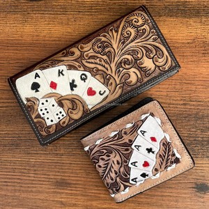 Venta al por mayor de cuero mecanizado a mano RFID bloqueo titular de la tarjeta de crédito cartera y cuero genuino de lujo diseñador largo Ases cartera conjuntos - Product Image 4