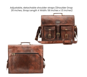Sac à dos pour ordinateur portable en cuir véritable vintage 2026, très vendu, durable, pour bureau, messager, MacBook Air, léger, haute qualité, souple - Product Image 5