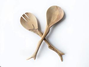 Cuillère à thé en bois naturel réutilisable, cuillère doseuse pour café et sucre, finition lisse, ustensile de cuisine - Product Image 3