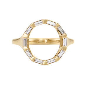 Anillo con corte baguette de 2 quilates, oro amarillo de 14K, chapado en oro para ella, anillo de compromiso IGI, anillo de boda - Product Image 1