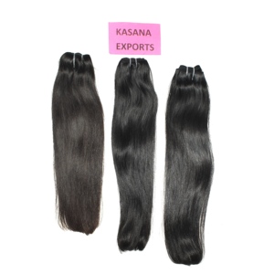Extensiones de Cabello Humano Indio 100% Natural, Corte Recto, Doble Trama, Cabello Remy, Ondulado Profundo, Puntas Completas, Doble Trama a Máquina - Product Image 3