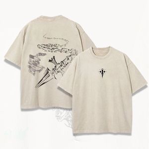 Camiseta de Verano para Hombre, Casual, Holgada, de Manga Corta, a la Moda, Estilo Vintage - Product Image 1