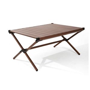 Dark Brown Aluminum Roll-Top Camping <b>Table</b> - Product Image 1