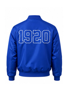 แจ็คเก็ตบอมเบอร์แบบควิลท์ลายปักซาติน ดีไซน์ล่าสุดของ Zeta Phi Beta Sorority แบรนด์ส่วนตัว ตกแต่งอย่างประณีต ป้องกันลมได้ดีเยี่ยม - Product Image 1