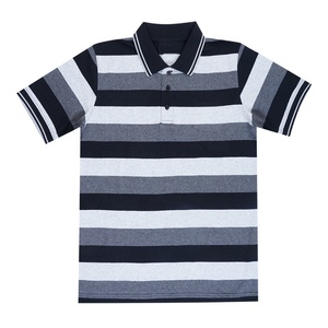 Polo de golf unisexe en coton de qualité supérieure, séchage rapide, coupe ajustée, broderie personnalisée, léger, rayé, pour homme, idéal pour l'été - Product Image 3