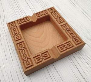 Eco-Friendly Handmade American Style Classic Wood Customized Shape Decorative Tabletop <b>Ashtray</b> for Smoking Cigars Cigarettes - Product Image 2