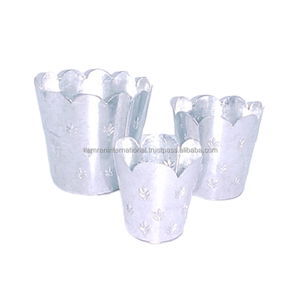 Juego de macetas de diseño de lujo de Metal de alta calidad de dos piezas para el hogar, jardín y restaurante, accesorios para plantas florales - Product Image 2