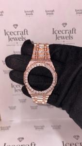 Ensemble d'accessoires de montre Moissanite Iced Out, entièrement serti de pierres, design de luxe et tendance - Product Image 6