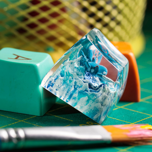 Keycaps Artisanat Forêt Mystique, Keycaps Artisanat Personnalisé, Keycaps Anime Mignons, Keycaps Verts, Ensemble de Keycaps, Keycaps en Bois - Product Image 4