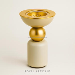 ROYAL ARTISANS Brûleur d'encens en métal martelé durable, vente chaude, pour loban et bakhoor, pour une utilisation aromatique à la maison et au bureau - Product Image 3