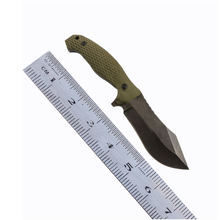 Couteau de chasse Bowie de haute qualité en acier inoxydable Stigma, manche en bois, étui en cuir, lame à pointe fixe, couteau d'extérieur - Product Image 4