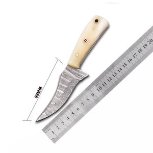 Handmade Damascus Steel <b>Knife</b> Every Day Carry Fixed Blade <b>Bone</b> <b>Handle</b> <b>knives</b> With Leather Sheath Low price Pocket Knifes - Product Image 6