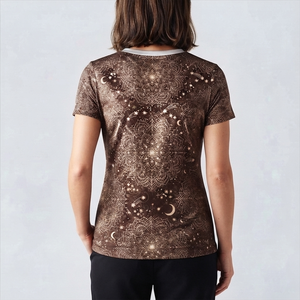 Camisetas de entrenamiento de tela elástica de manga corta, corte regular, transpirables, estilo moderno y urbano para mujer - Product Image 2