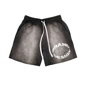 Pantalones cortos atléticos de verano para hombres adultos con lavado ácido, pantalones cortos transpirables con cordón para hombres con logotipo y diseño personalizados - Product Image 5