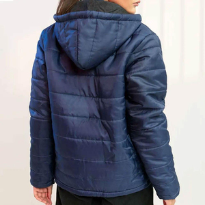 Parka à capuche pour homme, couleur unie, fermeture éclair, vêtement d'extérieur décontracté, coupe droite, manteau d'hiver coupe-vent 220g - Product Image 5