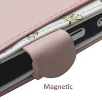 Étui de téléphone en cuir de luxe, étui à rabat chic pour iPhone 15 14 13 Pro Max Samsung S24, porte-cartes magnétique, coque