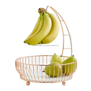 Estante de frutas para utensilios de cocina, cesta de 2 niveles niquelada, superventas, cestas de almacenamiento de cocina de buena calidad a precios baratos - Product Image 3