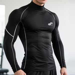Camiseta de compresión de secado rápido avanzada para entrenamiento de fútbol, tela que garantiza flexibilidad y control del sudor durante todo el día. - Product Image 3