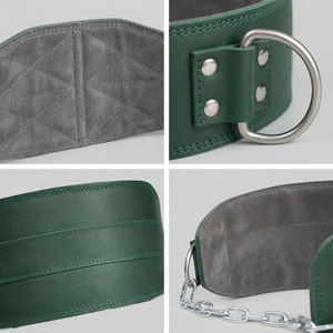 Ceinture de musculation en cuir véritable avec anneau en D robuste en acier inoxydable, rembourrage intérieur doux, personnalisable avec marque privée - Product Image 3