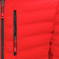 Veste matelassée unisexe bleue à col mandarin coupe-vent écologique décontractée hiver coupe ample fermeture éclair couleur unie