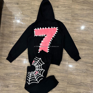 Logo personnalisé Heavyweight Puff Printing Hoodies Hommes Ensemble de sweat à capuche surdimensionné Survêtements Vêtements unisexe Streetwear Fashion - Product Image 5