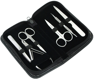 9pcs Luxurious Stainless Steel Manicure Pedicure <b>Nail</b> Care Tool <b>Kit</b> <b>Professional</b> High Quality Instruments Set with Travel Case - Product Image 3