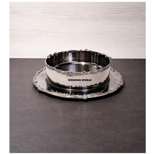 Bol à chocolat en acier inoxydable avec assiette, dernière collection Ramadan, bol à bonbons, décoration de table, bol à chocolat design - Product Image 3