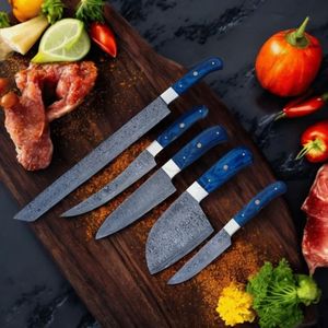Ensemble complet de couteaux de cuisine avec lames en acier inoxydable durables, manches ergonomiques pour couper la viande et hacher les légumes - Product Image 3