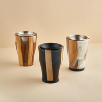 Brûleur à Bakhoor en bois d'acacia naturel poli et résine époxy, artisanal, de style moderne, en forme de boîte antique, par CRAFTSY HOME