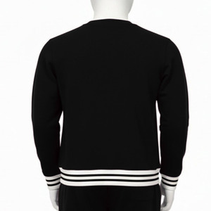 Sudadera informal de manga larga con cuello en V, de algodón de alta calidad, con ribetes acanalados, para mujer. - Product Image 5