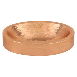 Lavabo de Cobre Texturizado Elegante, Lavabo Decorativo Hecho a Mano, Accesorio de Baño Premium, Detalle Artístico en Metal - Product Image 5
