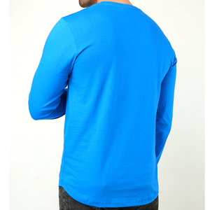 Camisetas de Manga Larga para Hombre, Color Verde, Corte Regular, 100% Algodón, Alta Calidad, Ecológicas, Color Sólido - Product Image 5