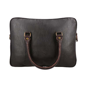 Full Grain Leather Messenger Briefcase for Men Luxury Vintage Laptop Office <b>Bag</b> with Shoulder Strap and Organizer Pockets - Product Image 5