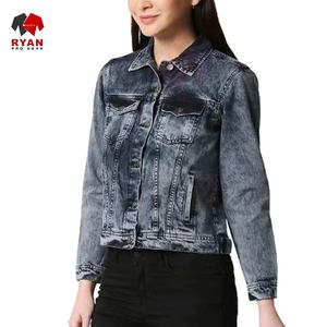 Ryan Pro Gear <b>Customized</b> <b>Denim</b> <b>Jacket</b> For Women Breathable and Comfortable Fabric with <b>Customized</b> Logo OEM Design - Product Image 4