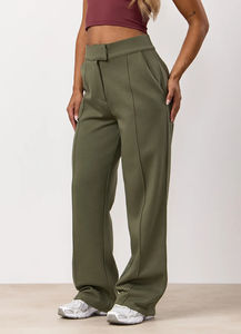 Ensemble sweat à capuche et pantalon de jogging en molleton olive pour femme, en mélange de coton doux, idéal pour la gym, le yoga, la détente ou le quotidien – Hiver - Product Image 3