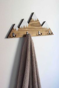 Handcrafted Solid Wood Wall Mounted <b>Key</b> Holder for Home Entryway Hallway Office Decorative <b>Key</b> Holder - Product Image 4