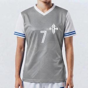 เสื้อฟุตบอลขายส่งพร้อมโลโก้สีขาว ทรงปกติสำหรับผู้หญิง ผลิตจากโพลีเอสเตอร์ 100% พิมพ์ลายด้วยความร้อน RIVIAN ATLANTIC - Product Image 1