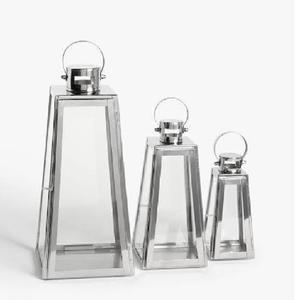 High Demand Iron <b>Silver</b> Metal Candle <b>Lantern</b> Hanging Decorative Wedding Centerpiece Holder for Christmas and Holiday Decor - Product Image 2