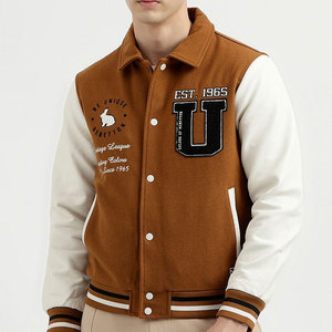 Low Price Fine Quality Quick Dry Men's Letterman Jacket Bulk Quantity Embroidery Patches Varsity Jacket For Men - Product Image 1