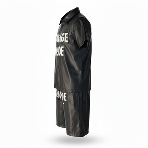 Conjunto deportivo personalizado para hombre, camisa cortavientos y pantalones cortos, logotipo bordado personalizado con efecto desgastado, conjunto de verano a prueba de viento e impermeable. - Product Image 6