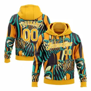 Custom 3D Pattern Design Sports Sublimated Pullover Sweatshirt Hoodie for winter outerwear