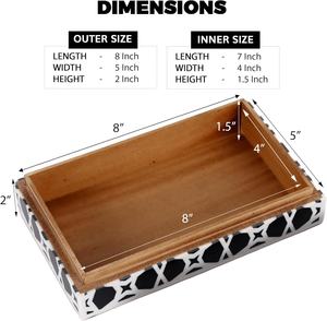 Boîte de rangement de bijoux en résine d'imitation antique de luxe organisateur élégant pour la décoration de la maison pour le bureau de vanité ou la décoration de la chambre - Product Image 3