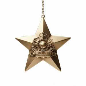 Pendentif étoile en laiton gaufré, ornement métallique pour espaces intérieurs, ambiance festive et décorations saisonnières - Product Image 2