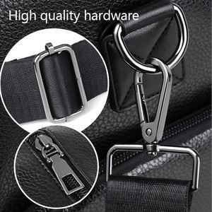 High Quality PU <b>Leather</b> Wet Pocket Briefcase Business Designer Fitness Weekender Overnight Waterproof <b>Duffle</b> Duffel Travel <b>Bag</b> - Product Image 1