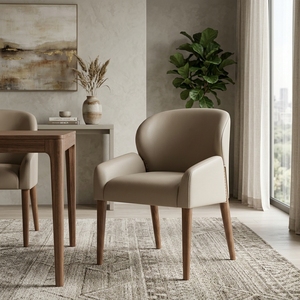 Chaise de salle à manger moderne en similicuir rembourrée en polyester pour la maison, la salle à manger, l'hôtel/villa/appartement, modèle CHA77 - Product Image 6