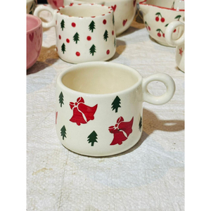 Handcrafted Ceramic <b>Mug</b> With Charming <b>Christmas</b> Bells Print Custom Festive Wholesale Drinkware Holiday Ceramic <b>Mugs</b> Bulk Pack - Product Image 1