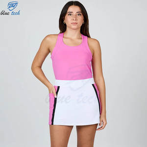 Ensemble de sport pour femme grande taille personnalisé : jupe de tennis et crop top respirant à séchage rapide, tenue de gym, vêtements de fitness OEM 100% - Product Image 4