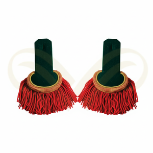 Hombreras de Teatro Metálicas Hechas a Mano con Flecos y Bordados, Ajustables para Disfraces - Product Image 4